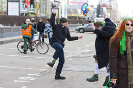 Шествие в День Святого Патрика в Москве